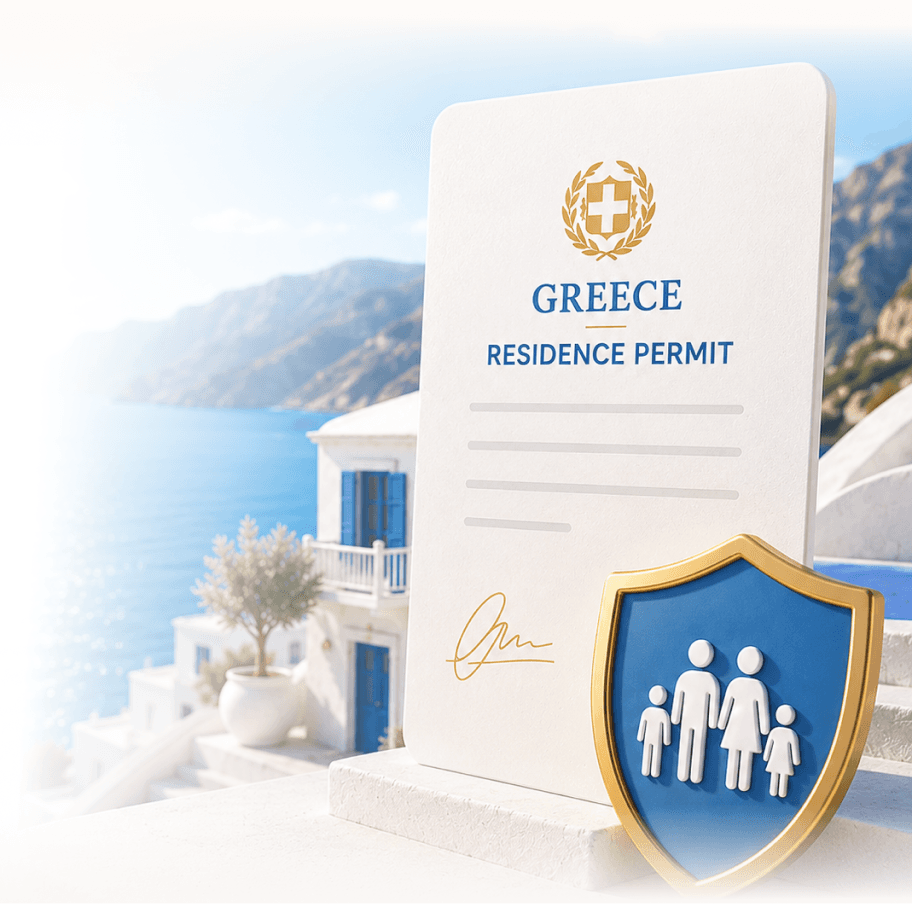 Greek residence permit for the whole family